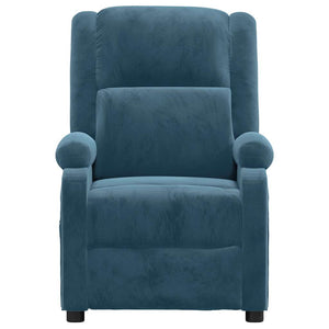 Massagesessel Blau Samt Relaxsessel