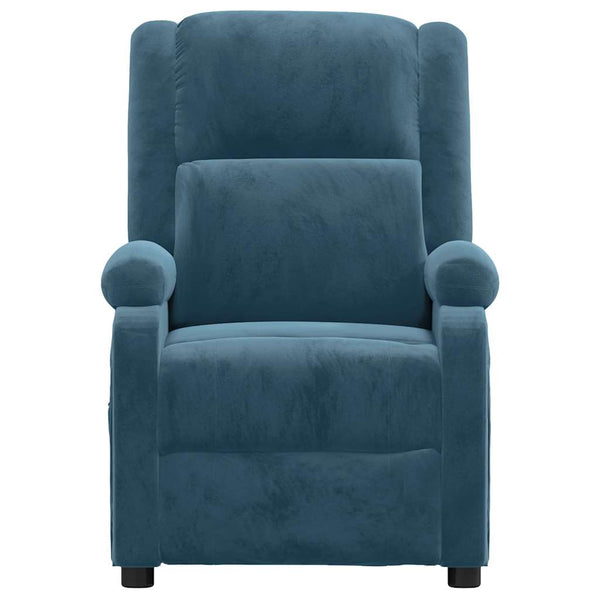 Massagesessel Blau Samt Relaxsessel