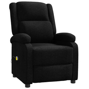 Massagesessel Ohrensessel Schwarz Stoff