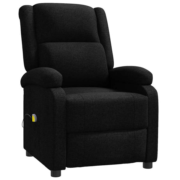 Massagesessel Ohrensessel Schwarz Stoff