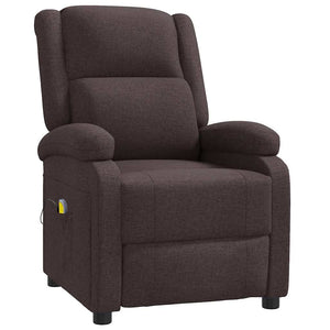 Ohrensessel Dunkelbraun mit Massagefunktion