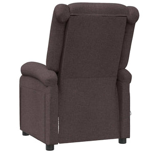 Ohrensessel Dunkelbraun mit Massagefunktion