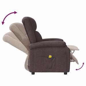 Ohrensessel Dunkelbraun mit Massagefunktion
