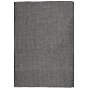 Grauer Outdoor-Teppich, Flachgewebe, 160x230 cm