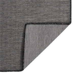 Grauer Outdoor-Teppich, Flachgewebe, 160x230 cm