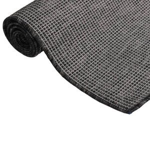 Grauer Outdoor-Teppich, Flachgewebe, 160x230 cm