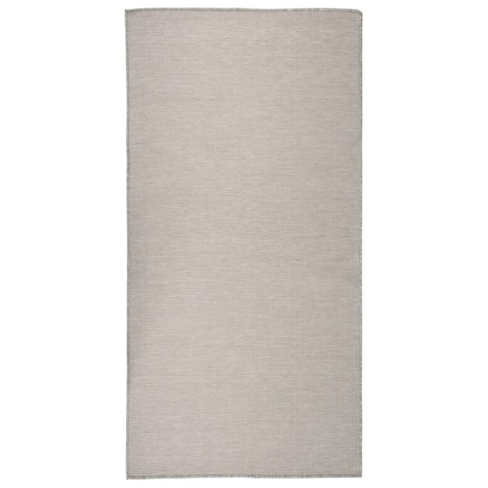 Hellgrauer Outdoor-Teppich 100x200 cm
