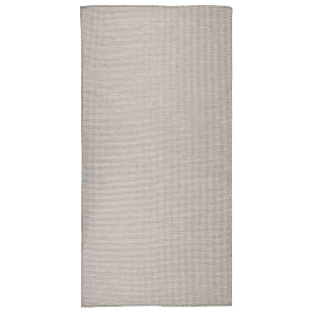 Hellgrauer Outdoor-Teppich 100x200 cm