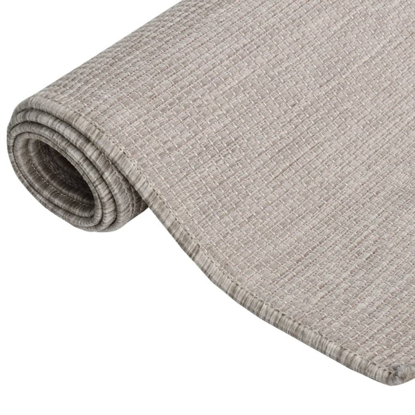 Hellgrauer Outdoor-Teppich 100x200 cm