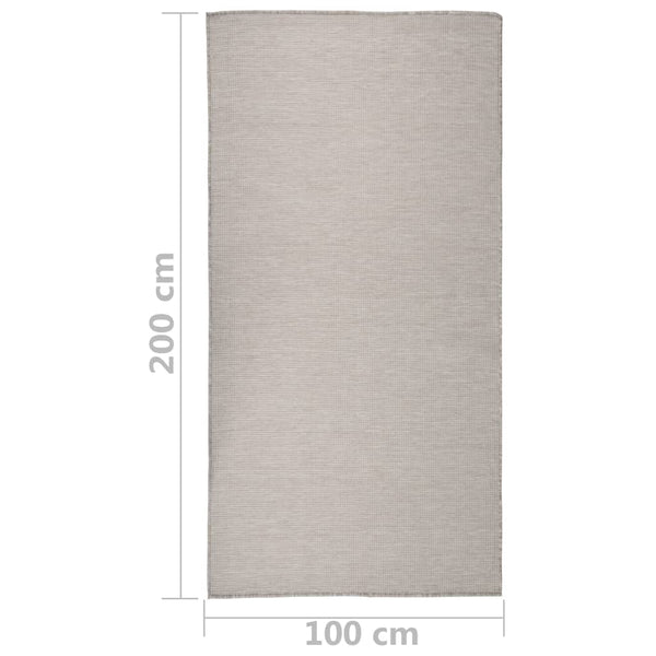 Hellgrauer Outdoor-Teppich 100x200 cm