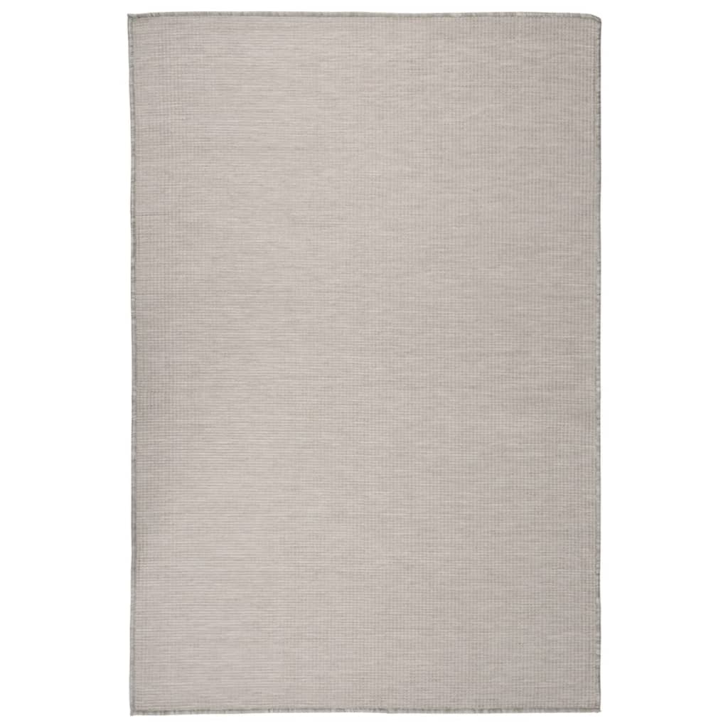 Hellgrauer Outdoor-Teppich 120x170 cm