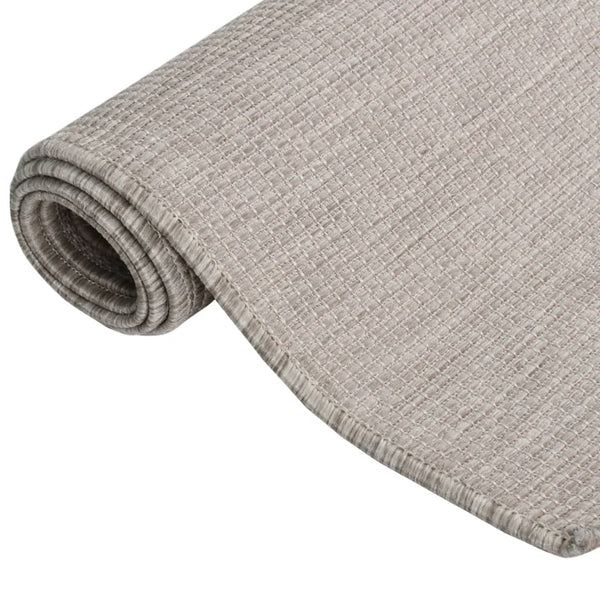 Hellgrauer Outdoor-Teppich 120x170 cm