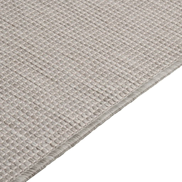 Hellgrauer Outdoor-Teppich 120x170 cm