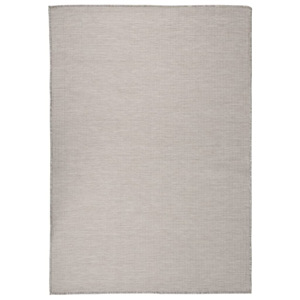 Hellgrauer Outdoor-Teppich, 140x200 cm