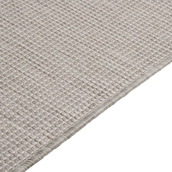 Hellgrauer Outdoor-Teppich, 140x200 cm