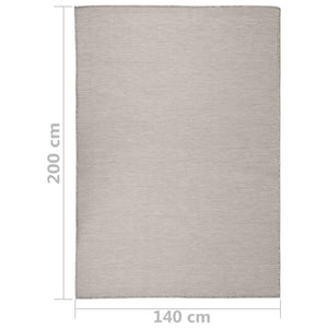 Hellgrauer Outdoor-Teppich, 140x200 cm