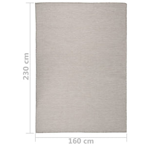 Hellgrauer Outdoor-Teppich 160x230 cm