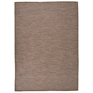Brauner Outdoor-Teppich, Flachgewebe, 140x200 cm
