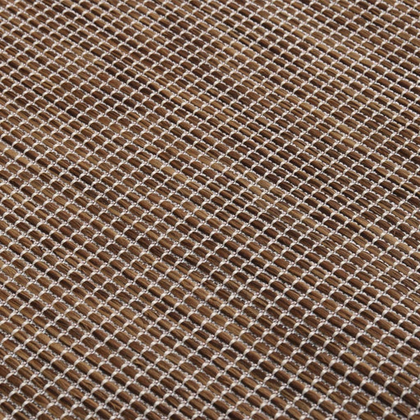 Brauner Outdoor-Teppich, Flachgewebe, 140x200 cm