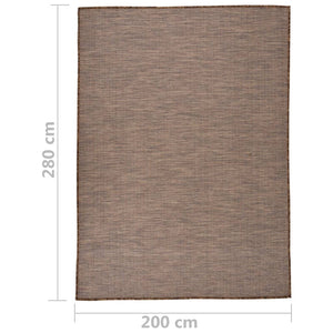 Braun Outdoor Teppich 200x280 cm