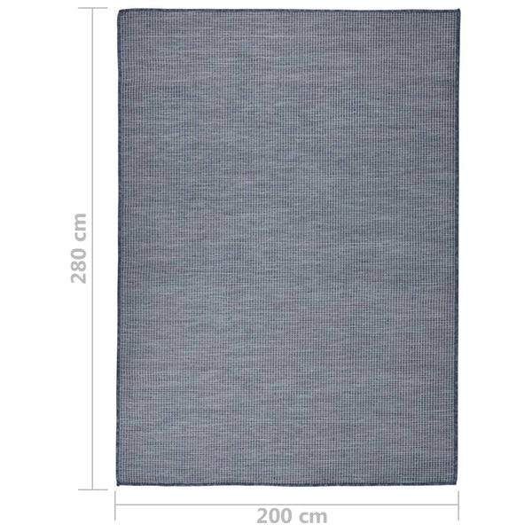 Blauer Outdoor Teppich 200x280 cm