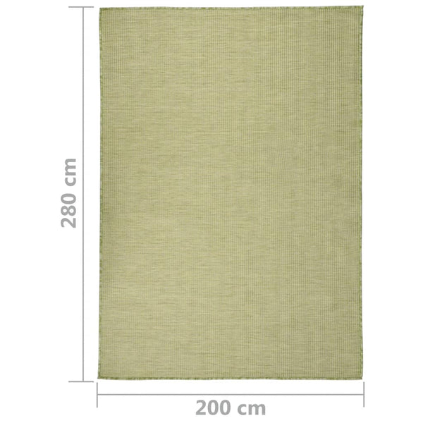 Grüner Outdoor-Teppich 200x280 cm
