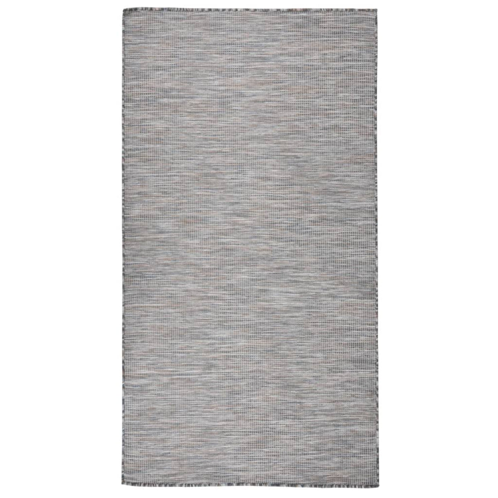 Outdoor-Teppich, Braun/Blau, 80x150 cm