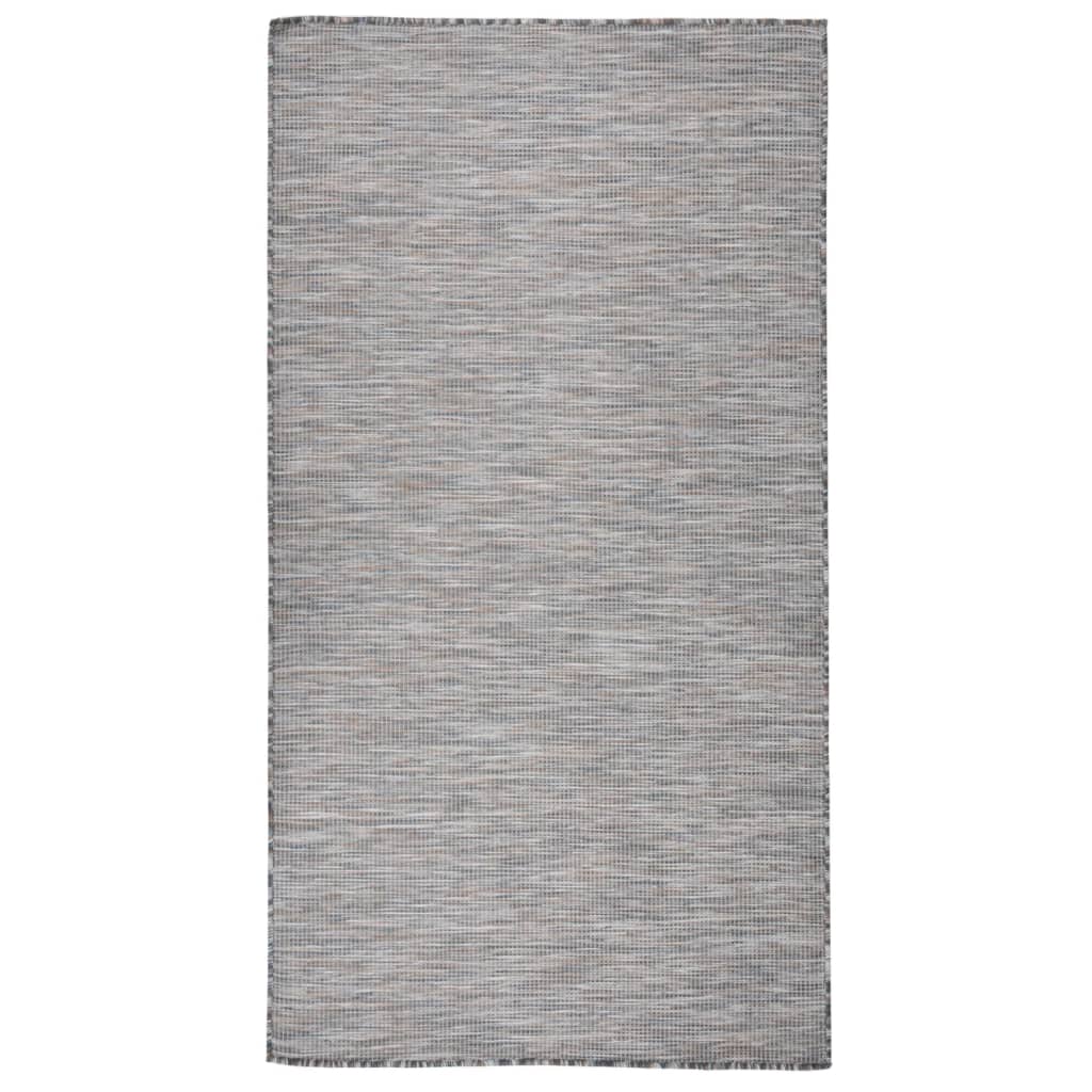 Outdoor-Teppich, Braun/Blau, 80x150 cm