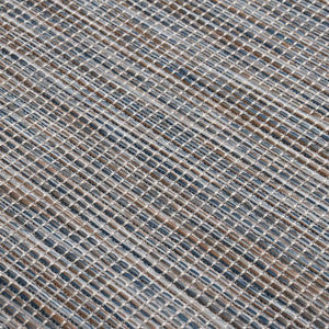 Outdoor-Teppich, Braun/Blau, 80x150 cm