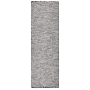 Braun-Blauer Outdoor-Teppich, 80x250 cm
