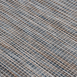 Braun-Blauer Outdoor-Teppich, 80x250 cm