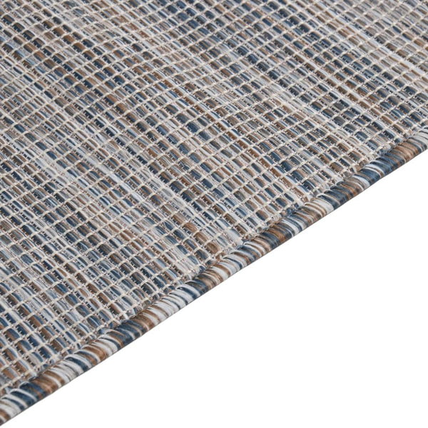 Outdoor Teppich Braun/Blau 120x170 cm