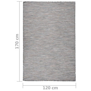 Outdoor Teppich Braun/Blau 120x170 cm