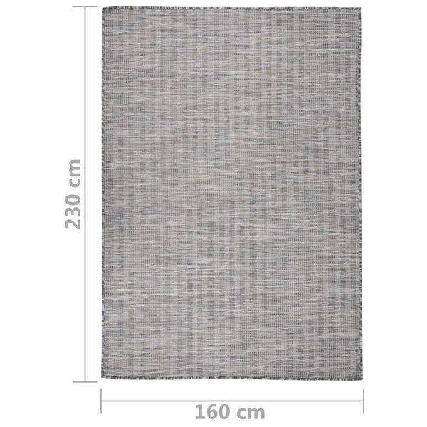 Braun-Blauer Outdoor-Teppich, 160x230 cm