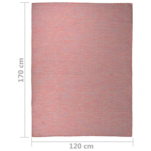 Roter Outdoor Teppich 120x170 cm