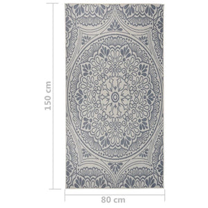 Blauer Outdoor-Teppich 80x150 cm