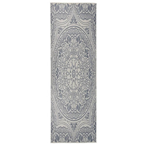 Blauer Outdoor Teppich 80x250 cm