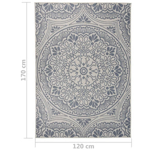 Blauer Outdoor-Teppich 120x170 cm