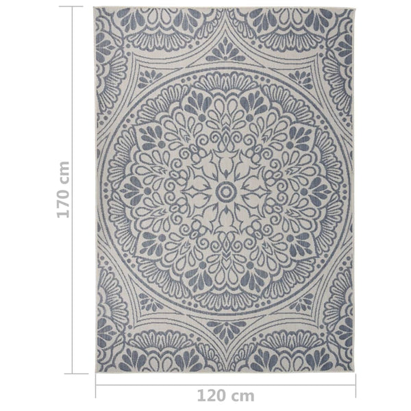 Blauer Outdoor-Teppich 120x170 cm