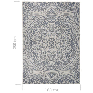 Blauer Outdoor Teppich 160x230 cm