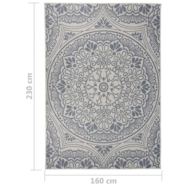 Blauer Outdoor Teppich 160x230 cm