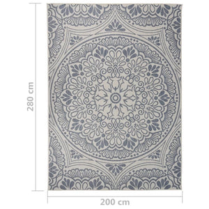 Blauer Outdoor-Teppich 200x280 cm