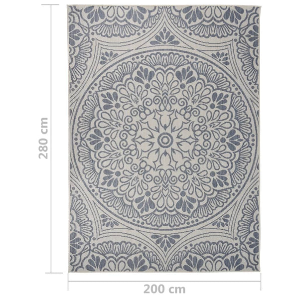 Blauer Outdoor-Teppich 200x280 cm