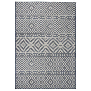 Blau Gestreifter Outdoor-Teppich 160x230 cm