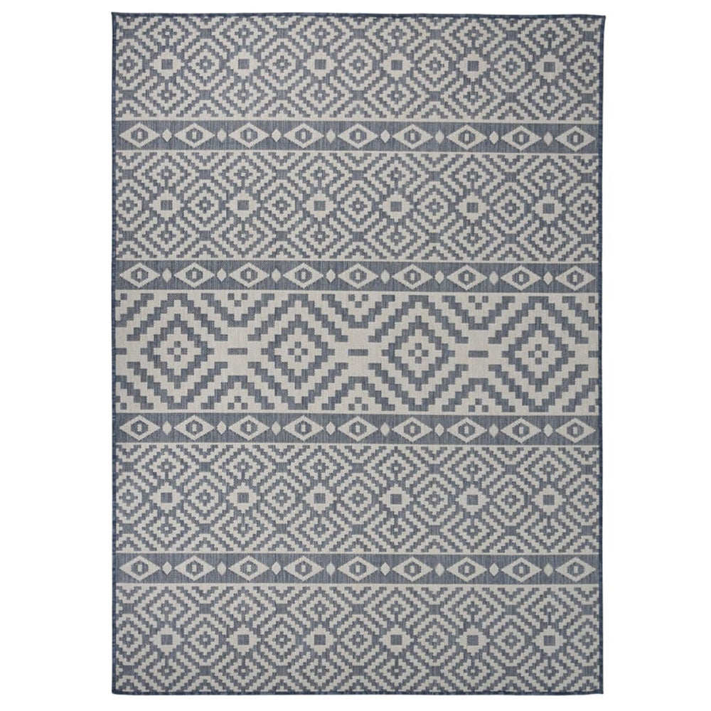 Blau Gestreifter Outdoor Teppich 200x280 cm