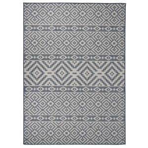 Blau Gestreifter Outdoor Teppich 200x280 cm
