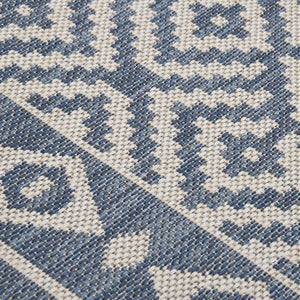Blau Gestreifter Outdoor Teppich 200x280 cm