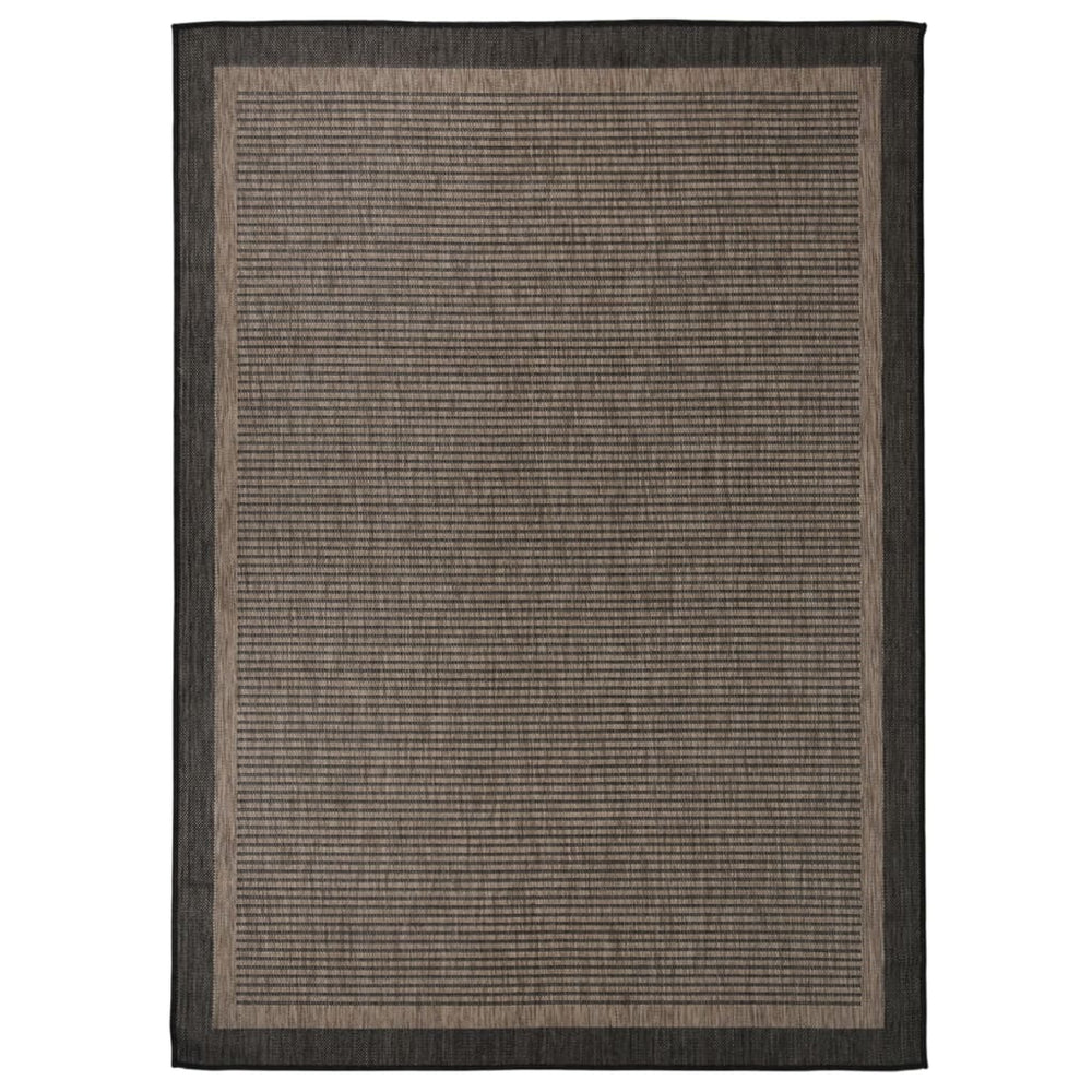 Dunkelbrauner Outdoor Teppich 200x280 cm
