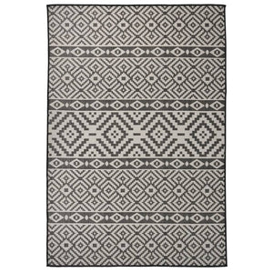 Schwarz Gestreifter Outdoor-Teppich 160x230 cm