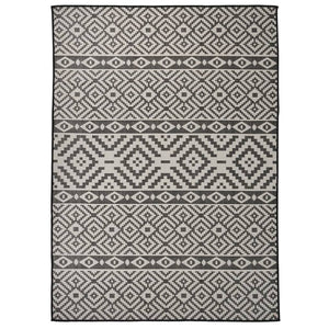 Outdoor Teppich Schwarz Gestreift 200x280 cm